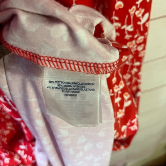 Lands End Red Floral Twist Front Floral Maxi Dress Size Large - Picture 6 of 10